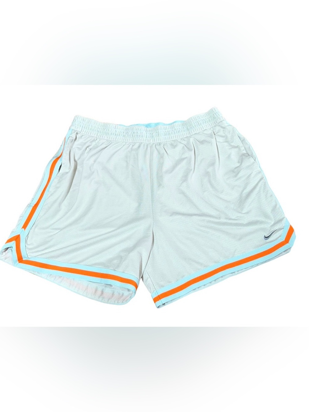 Nike DNA Dri-FIT Basketball Shorts Men’s 2XL White Aqua Orange 8” NWT